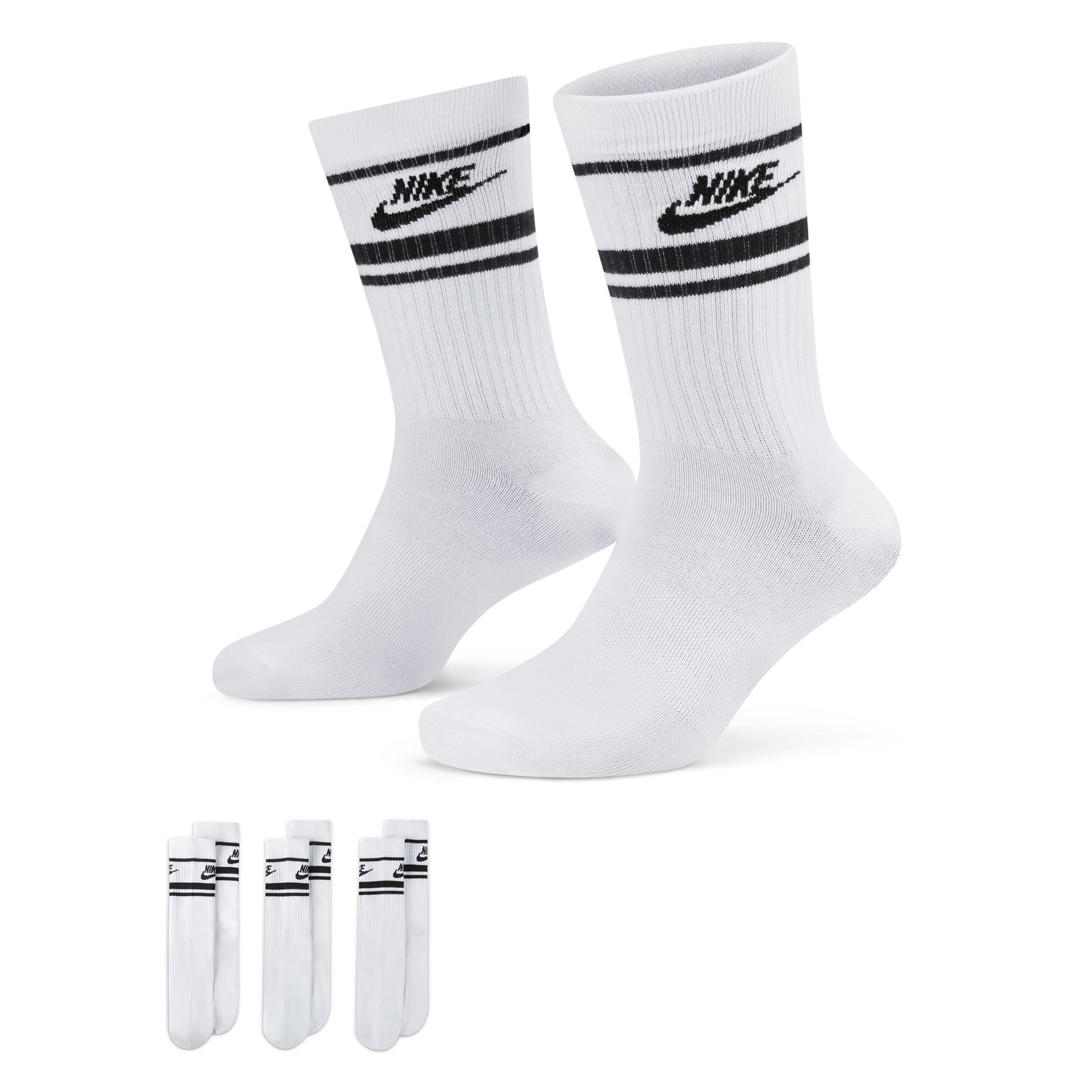 NIKE DRI-FIT EVERYDAY CUSH POLY CREW MEDIAS SET X 3 PARES
