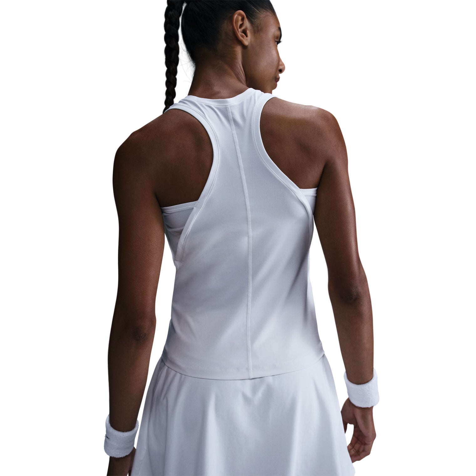 Nike W Nk Df Vctry Tank Camiseta Manga Sisa blanco de mujer para tenis