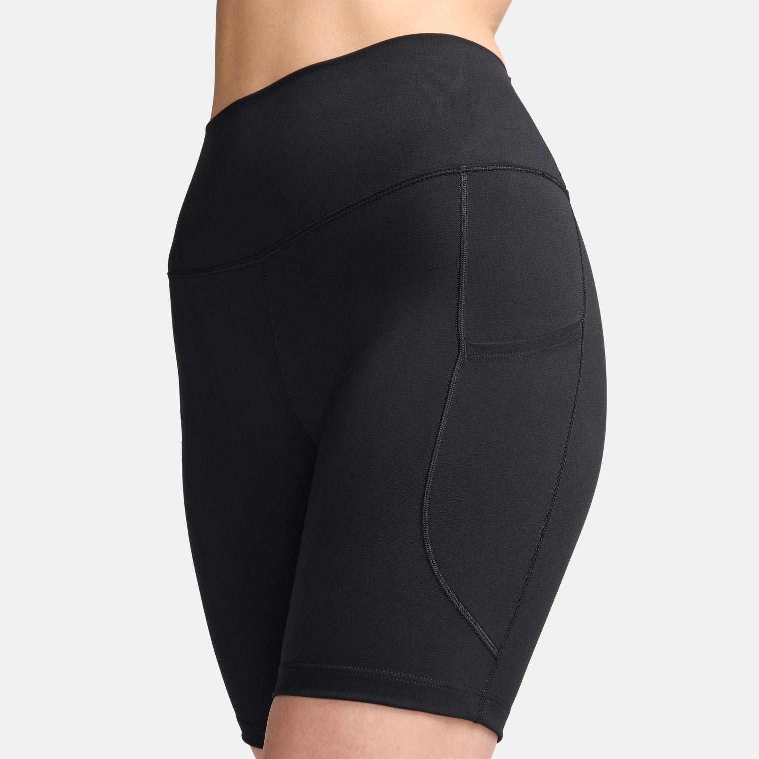 Nike One Shorts de ciclismo con bolsillos de tiro alto de 20 cm para mujer
