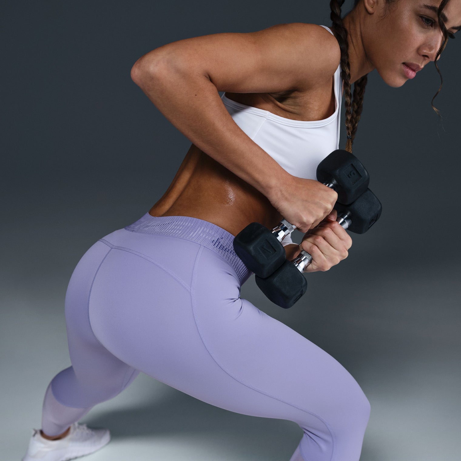 Nike Pro Leggings con gráfico de tiro medio de 7/8 para mujer