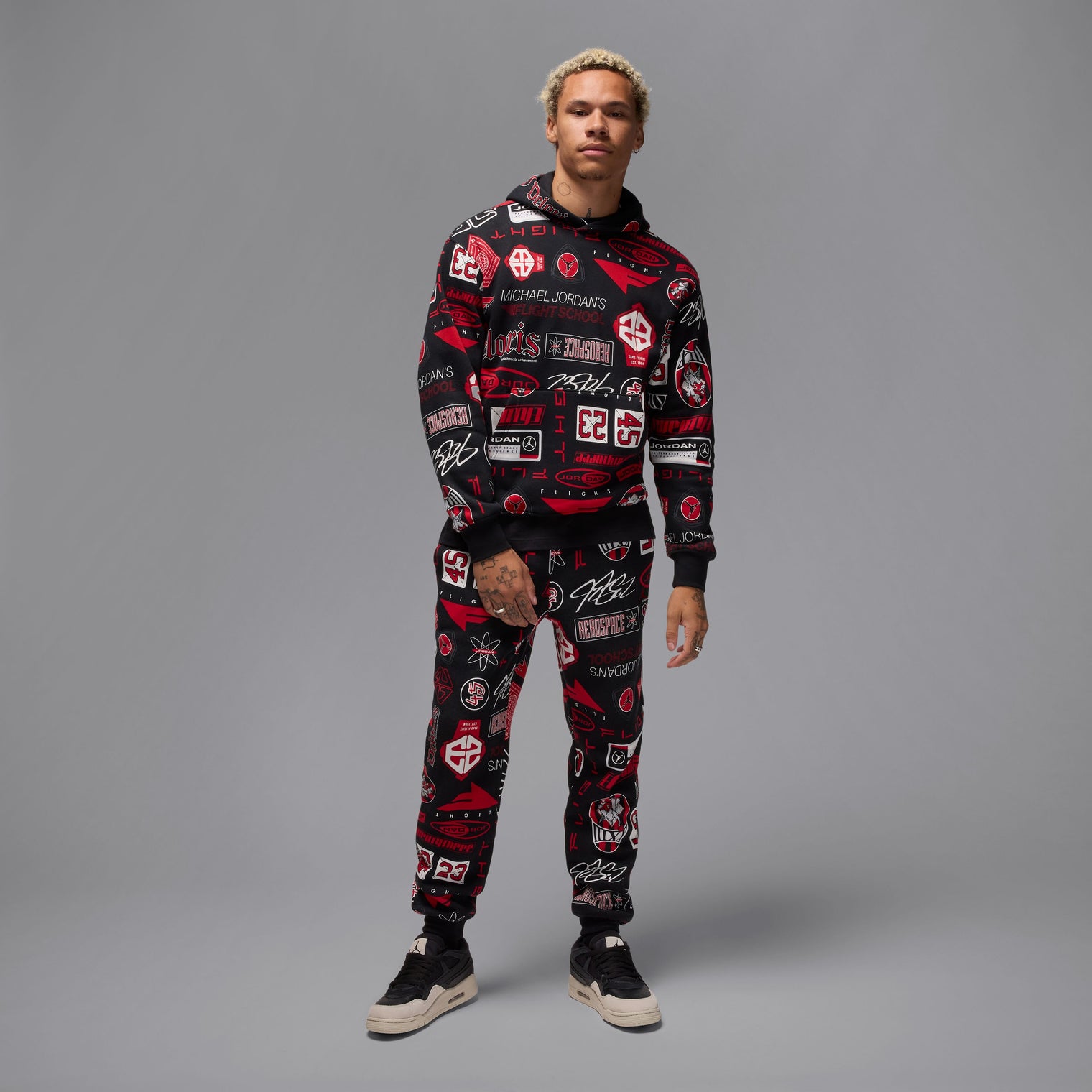 JORDAN ESSENTIALS AOP FLEECE PO HOODIE