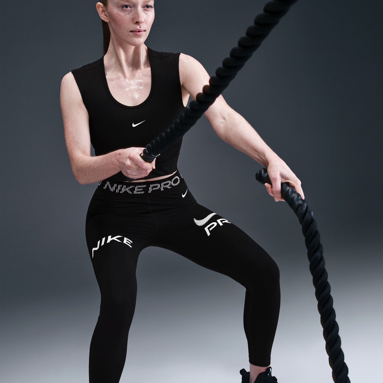 Nike Women's Mid-Rise 7/8 Mesh-Panel Graphic Leggings