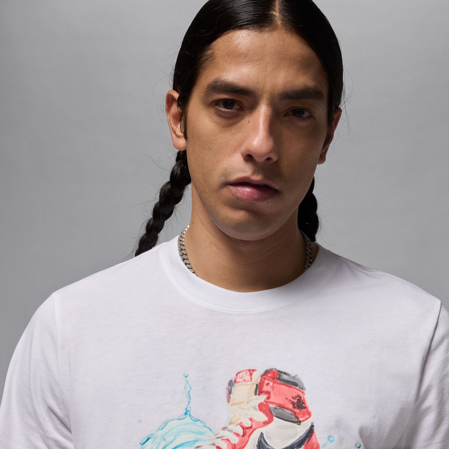 Nike M J Flt Ess Aj1 Ss Crew Camiseta Manga Corta blanco de hombre lifestyle