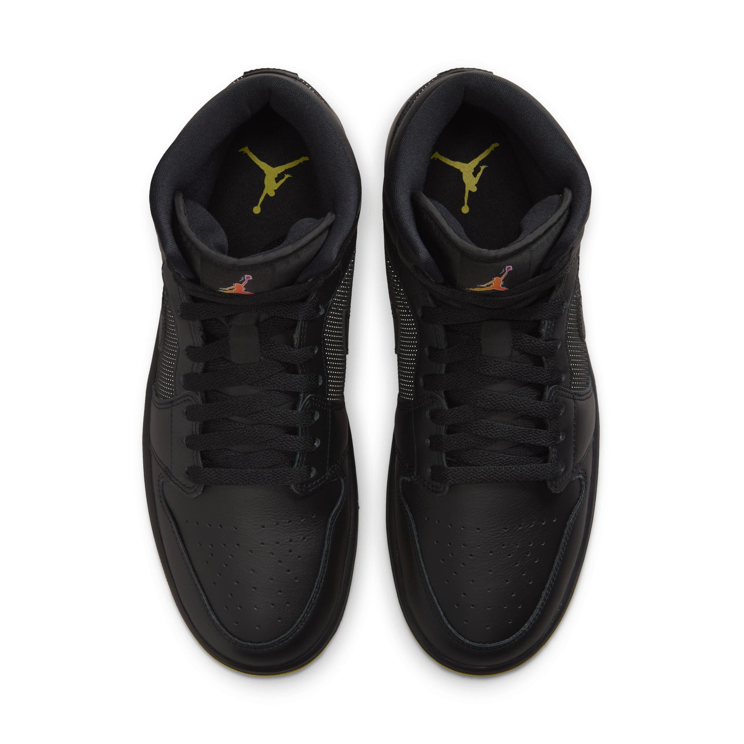 Air Jordan 1 Mid SE Negro Amarillo Opti