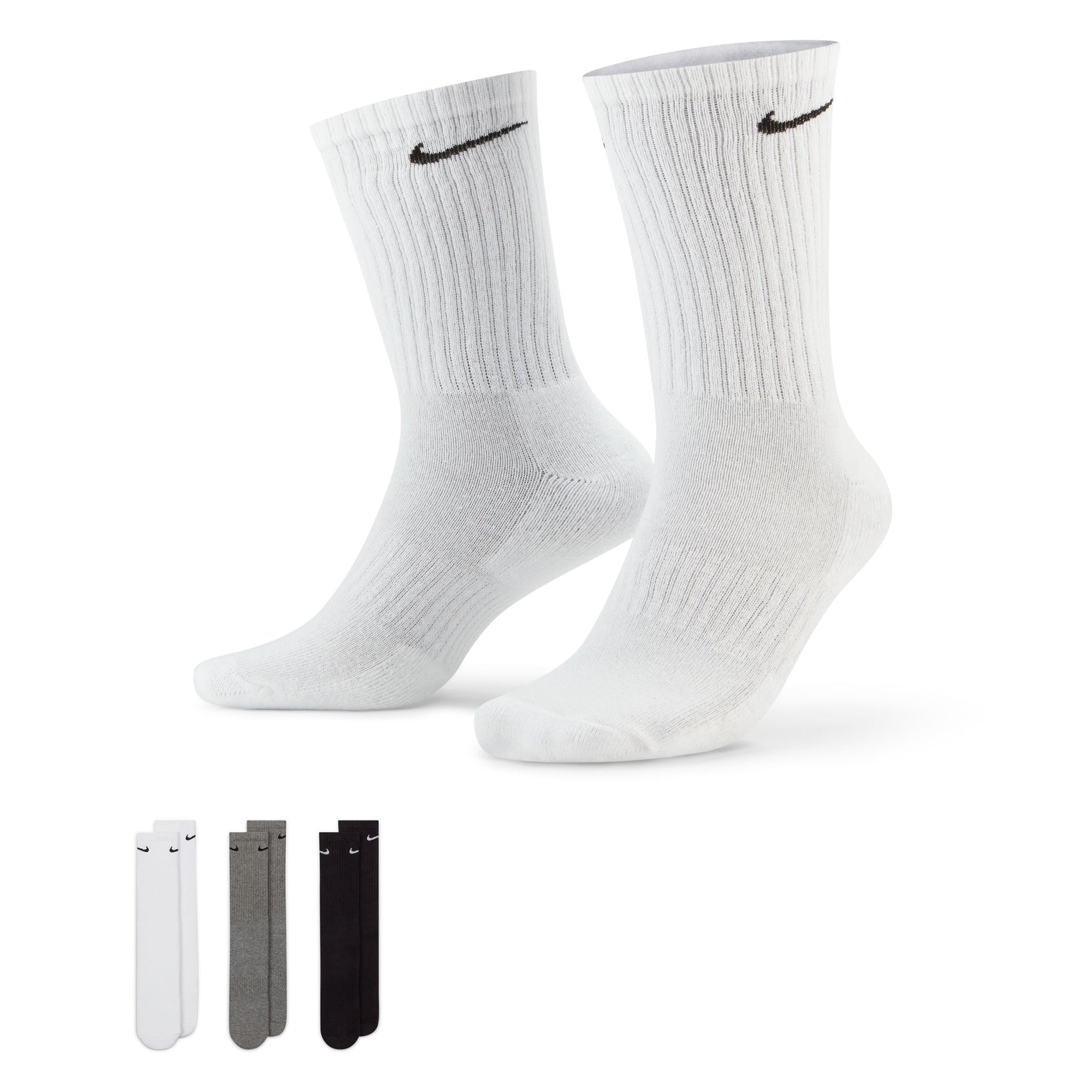 MEDIAS NIKE HOMBRE EVERYDAY CUSHIONED DE ENTRENAMIENTO 3 PARES