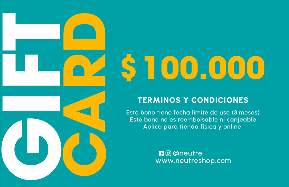 Gift Card $100.000