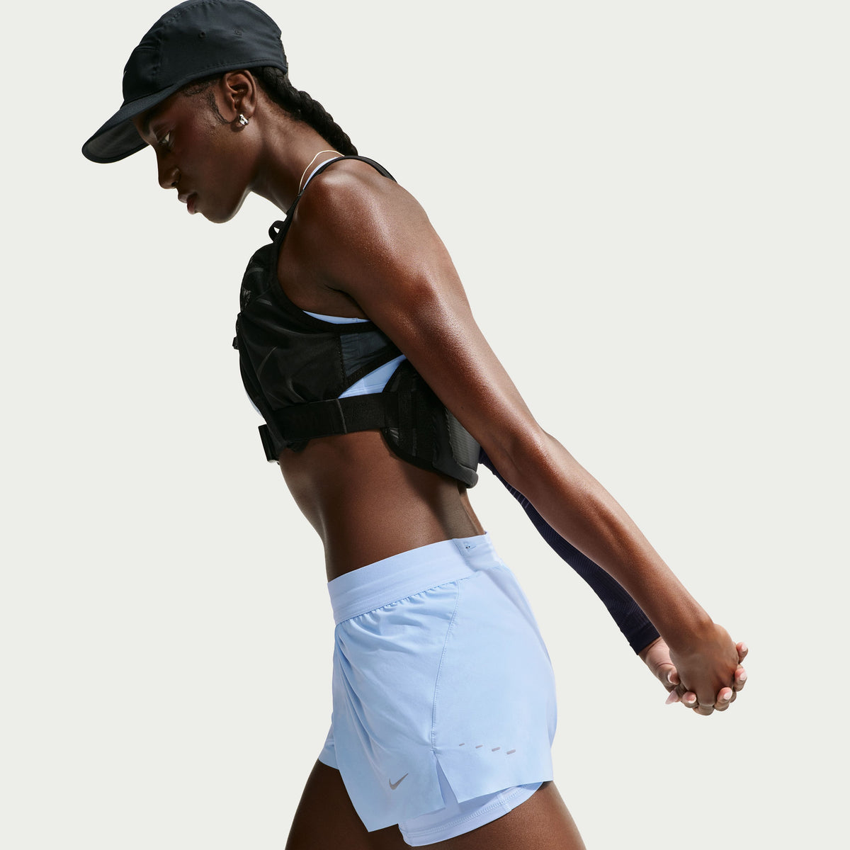 Nike Swift Shorts de correr Dri-FIT de tiro medio 2 en 1 para mujer
