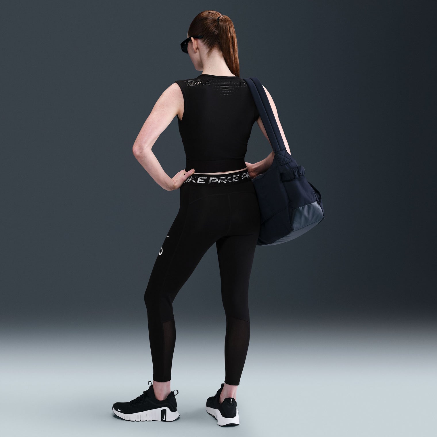 Nike Women's Mid-Rise 7/8 Mesh-Panel Graphic Leggings