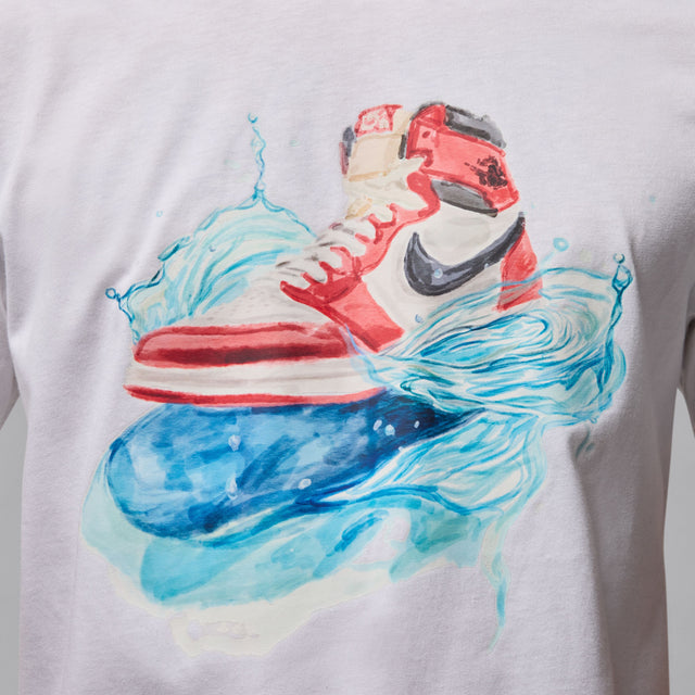 Nike M J Flt Ess Aj1 Ss Crew Camiseta Manga Corta blanco de hombre lifestyle