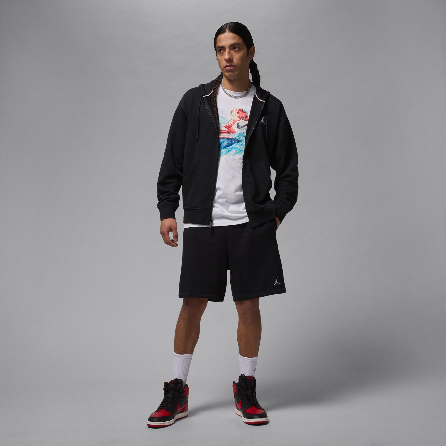Nike M J Flt Ess Aj1 Ss Crew Camiseta Manga Corta blanco de hombre lifestyle