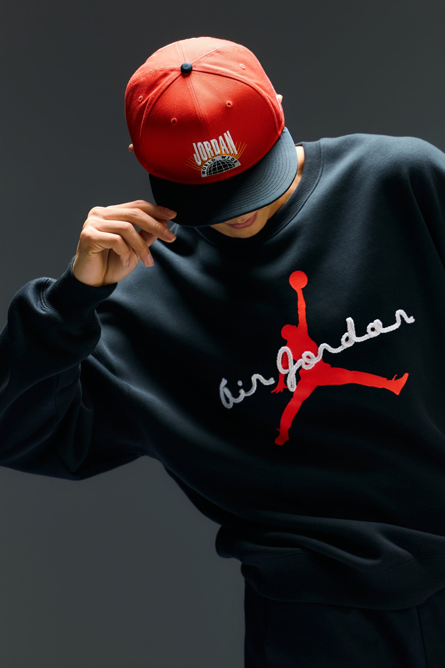 Jordan Brooklyn Hoodies de cuello redondo de tejido Fleece para hombre