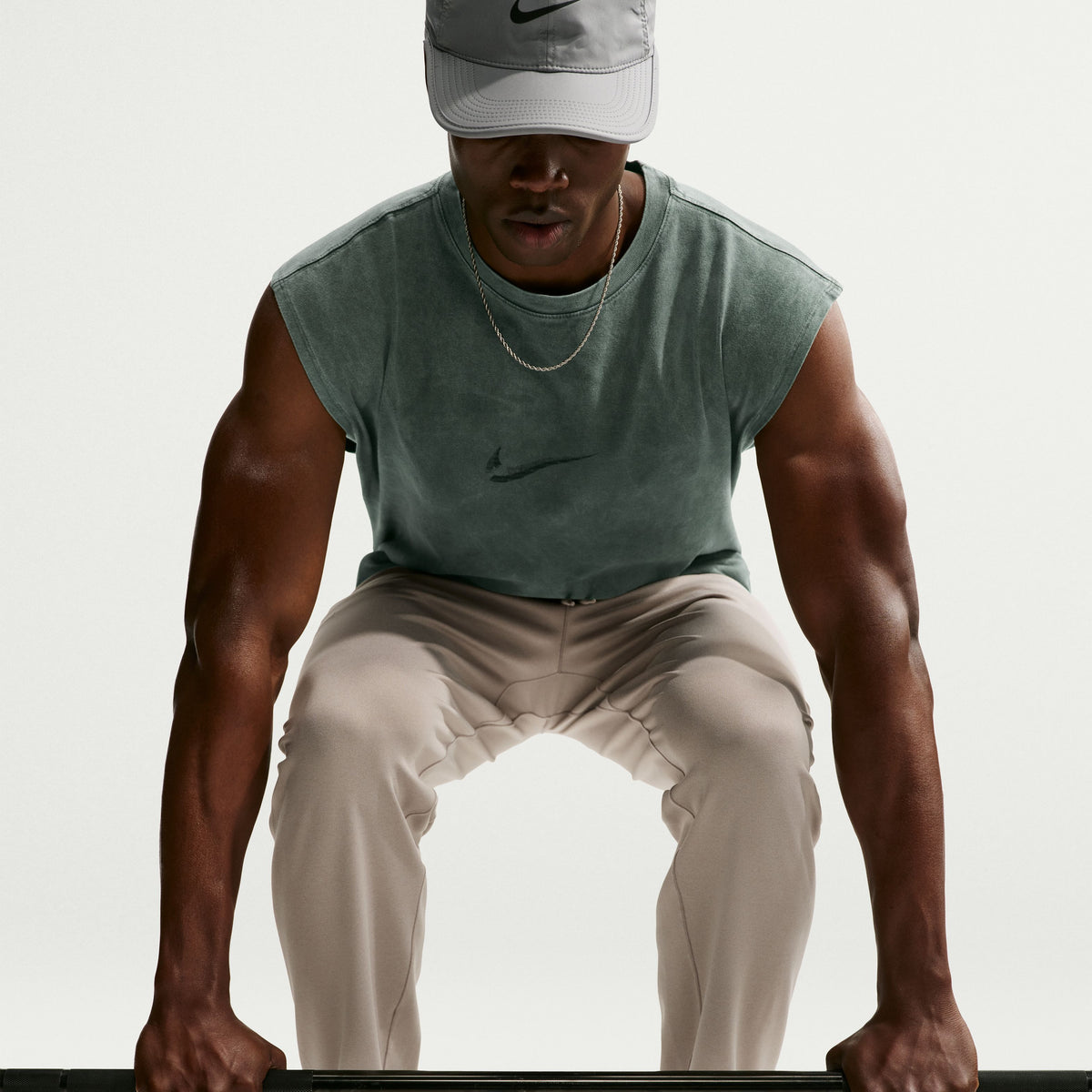 Nike Camiseta sin mangas para hombre Training