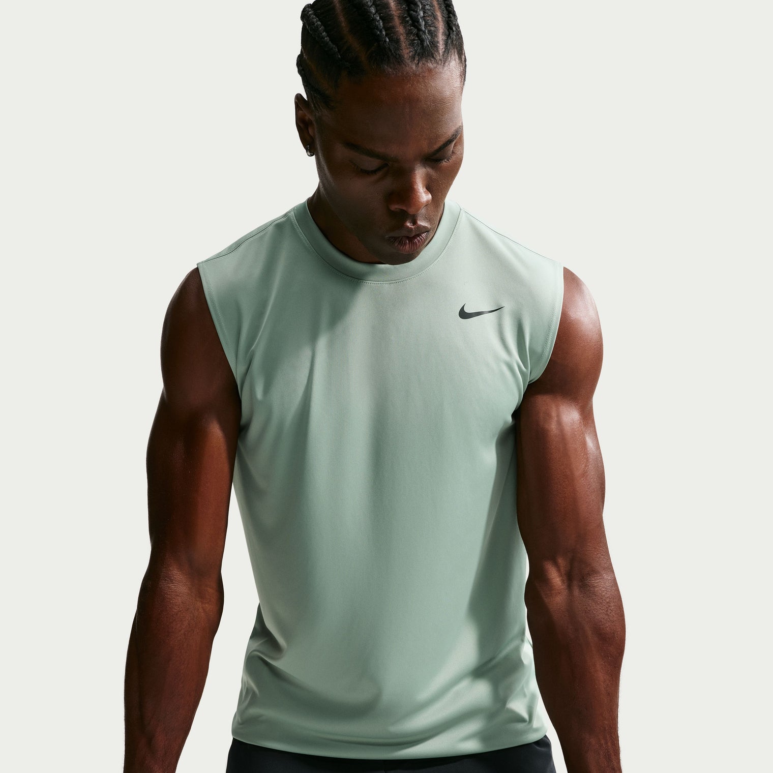 Camiseta Sin Mangas Nike M Df Tee Std Flex Hombre-Verde