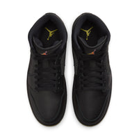 Air Jordan 1 Mid SE Negro Amarillo Opti