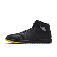 Air Jordan 1 Mid SE Negro Amarillo Opti