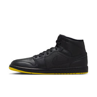 Air Jordan 1 Mid SE Negro Amarillo Opti