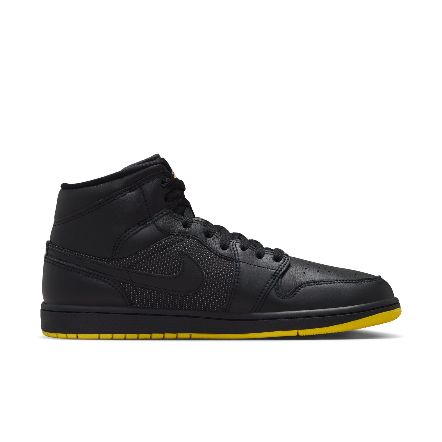 Air Jordan 1 Mid SE Negro Amarillo Opti