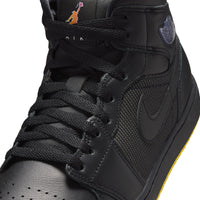 Air Jordan 1 Mid SE Negro Amarillo Opti